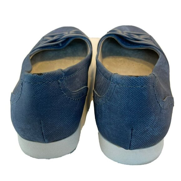 Baretraps Womens Pralies Blue White Slip On Comfort Ballet Wedge Flats Shoes-7M - Picture 8 of 13